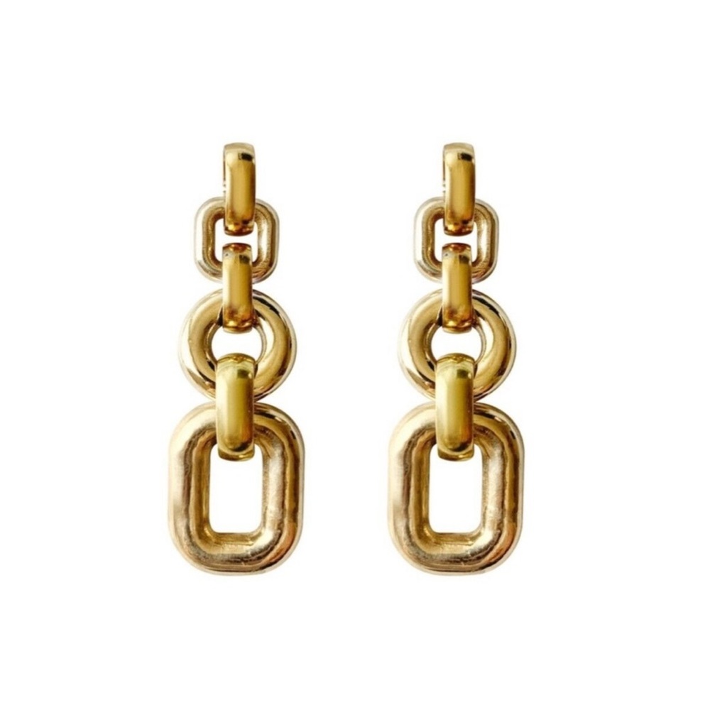 Laura Lombardi Bianca Earrings Gold Plated Brass (NWT)